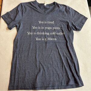 Bella Canvas Dark Gray “You Is" V-Neck Women's Tee - Size M